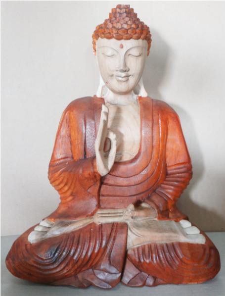Buddha Statue Hand Carved - Meditation Figurine Essex UK