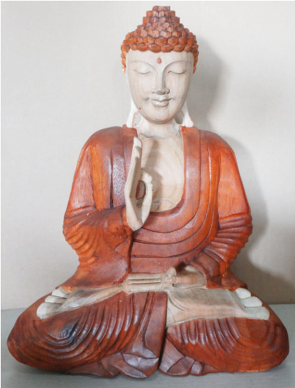 Buddha Statue Hand Carved - Meditation Figurine Essex UK