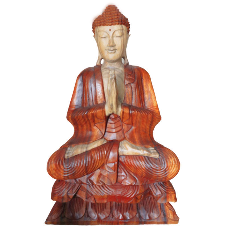 Buddha Statue Hand Carved - Meditation Figurine Essex UK