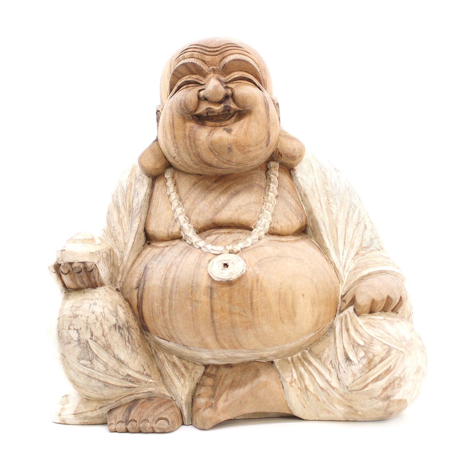 30cm wooden carved Buddha Underground Allure Essex, UK
