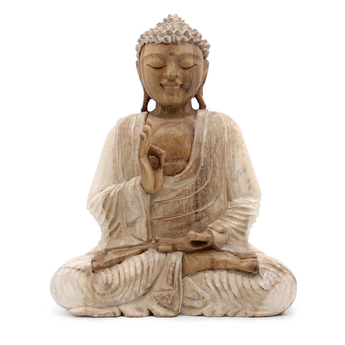 Buddha Statue Hand Carved - Meditation Figurine Essex UK