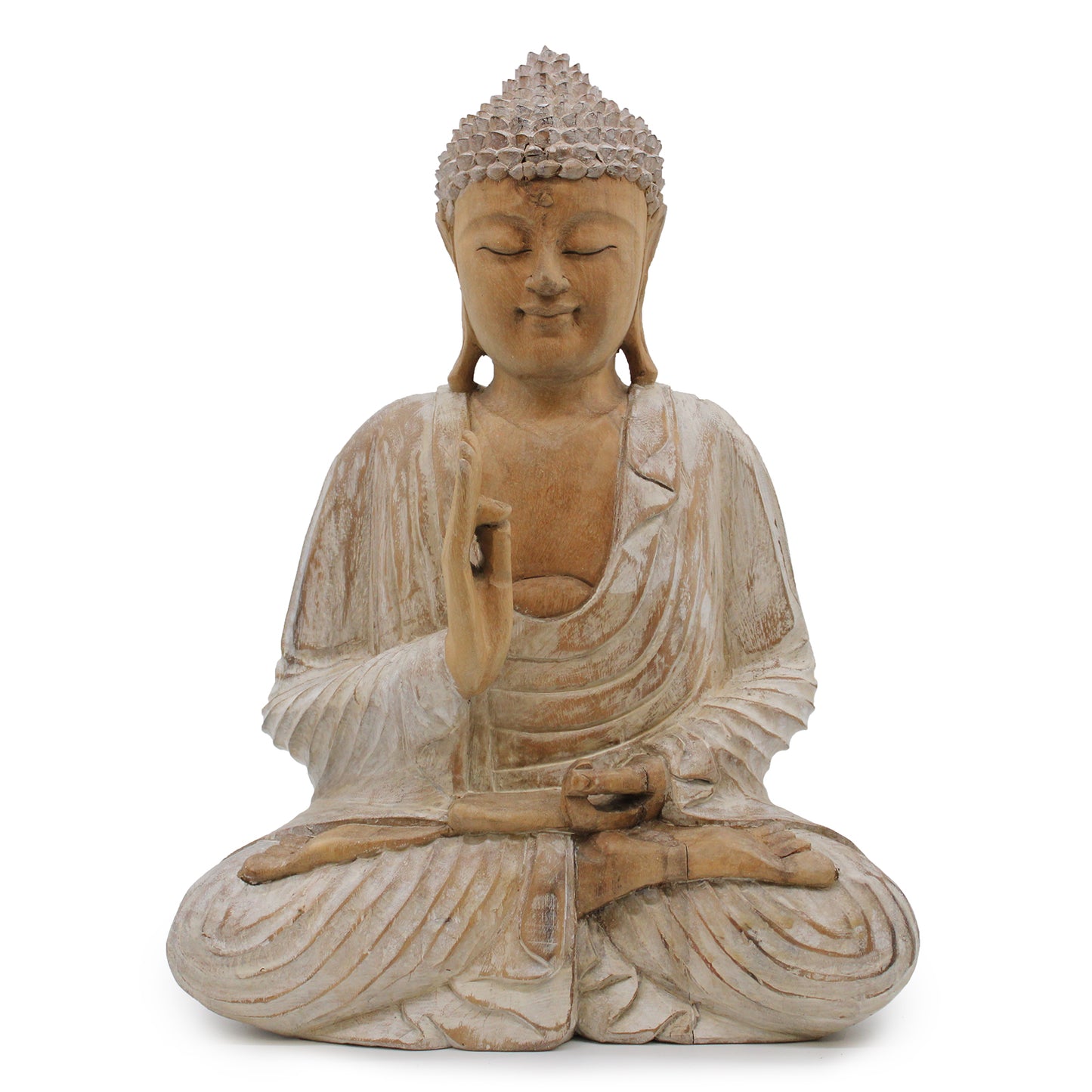 Buddha Statue Hand Carved - Meditation Figurine Essex UK