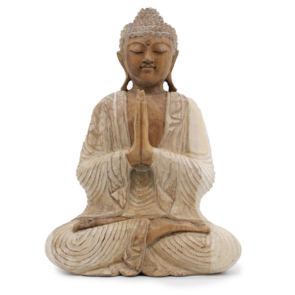 Buddha Statue Hand Carved - Meditation Figurine Essex UK