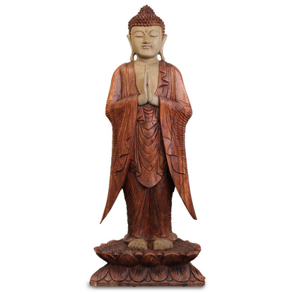 Buddha Statue Hand Carved - Meditation Figurine Essex UK