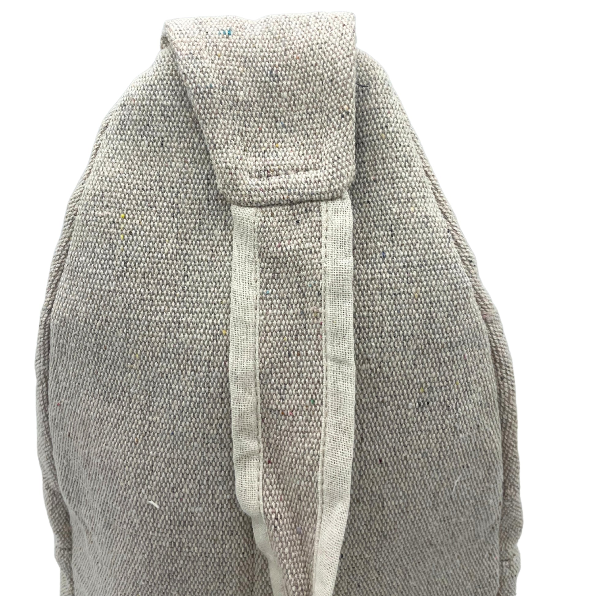 Gray textured backpack on a white background