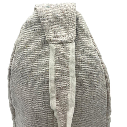 Gray textured backpack on a white background