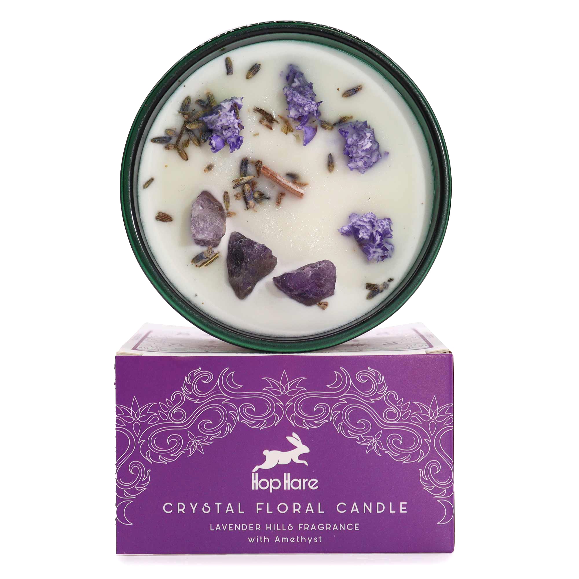 Hop Hare Crystal Magic Flower Candles