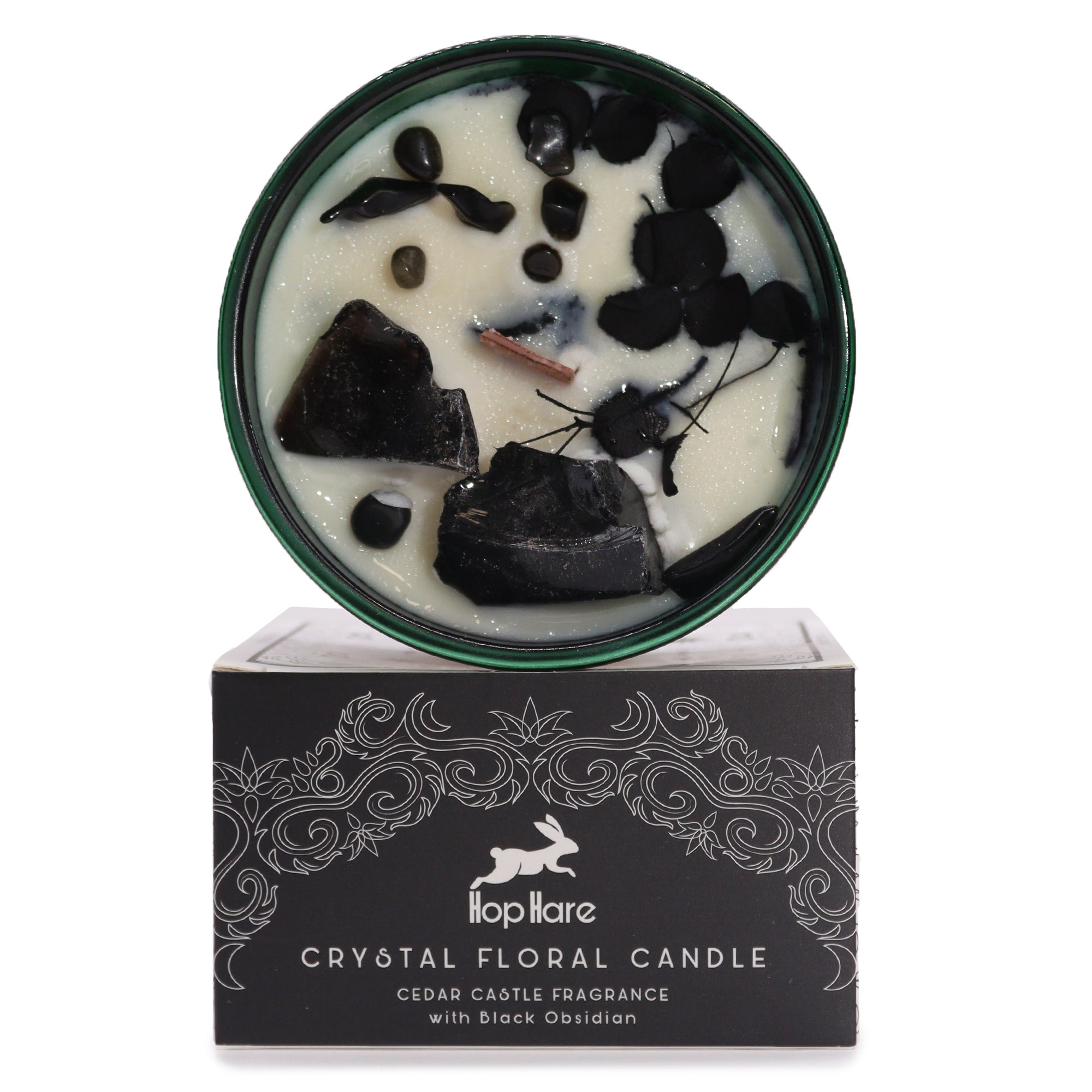 Hop Hare Crystal Magic Flower Candles