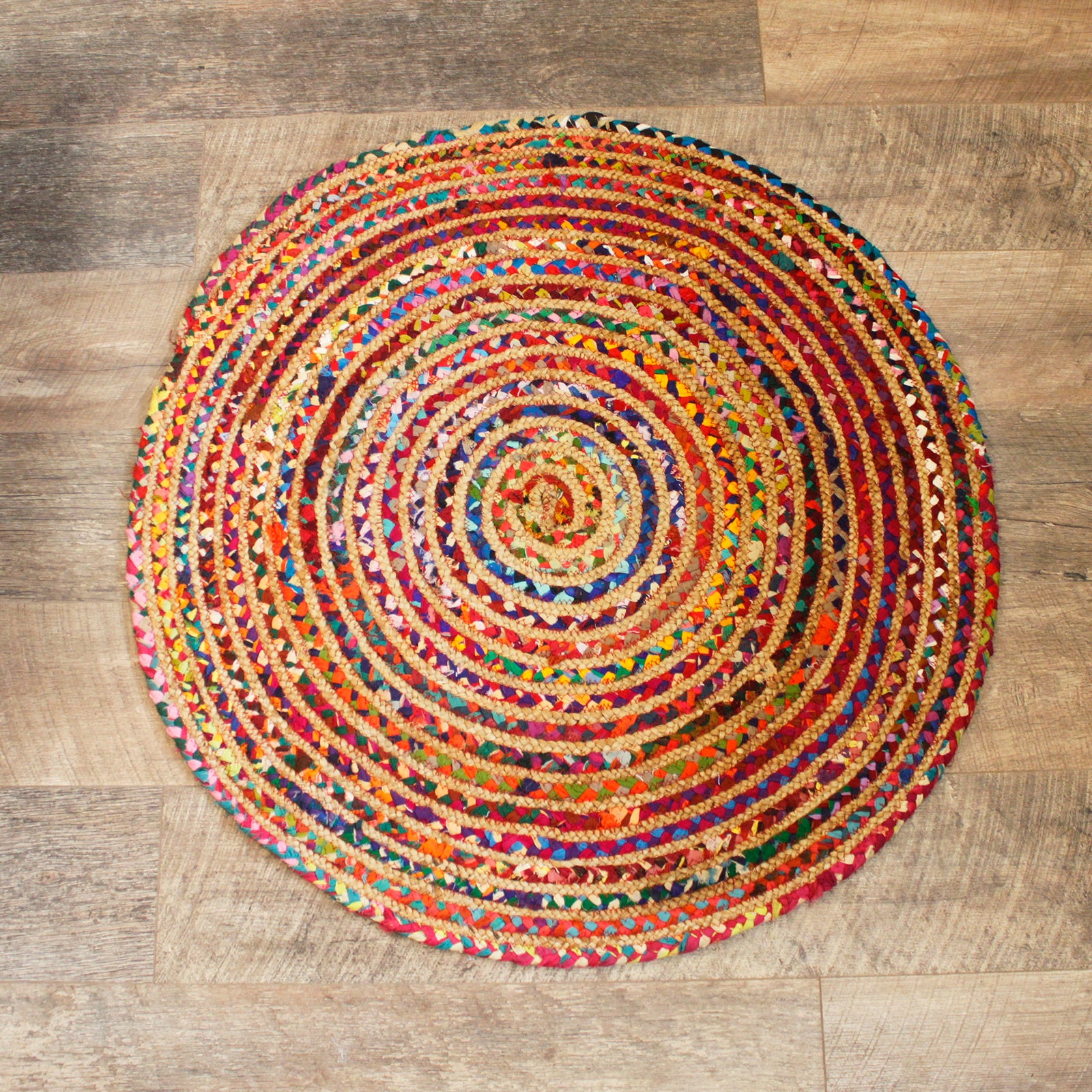 Round Jute and Recycled Cotton Rugs