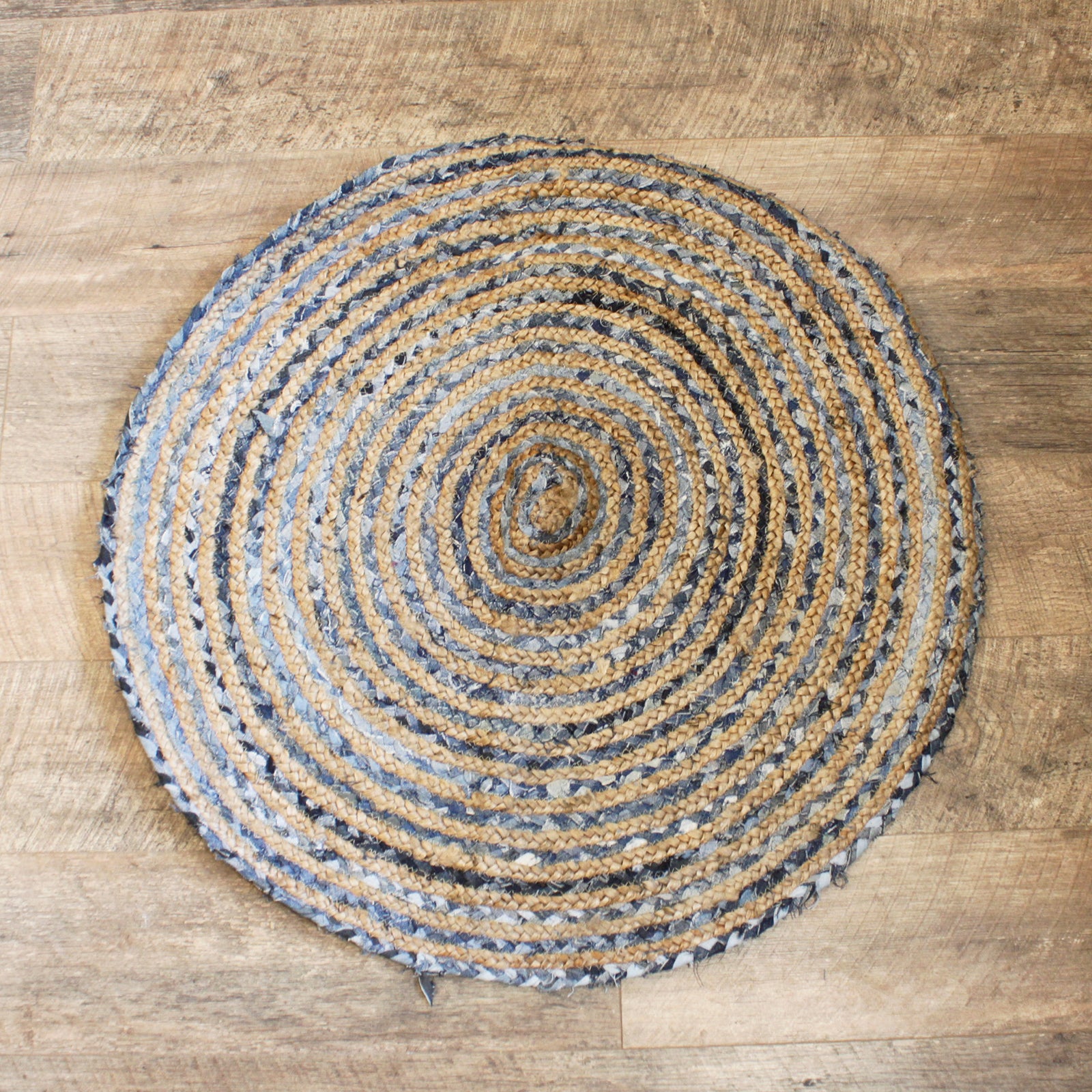 Round Jute and Recycled Cotton Rugs