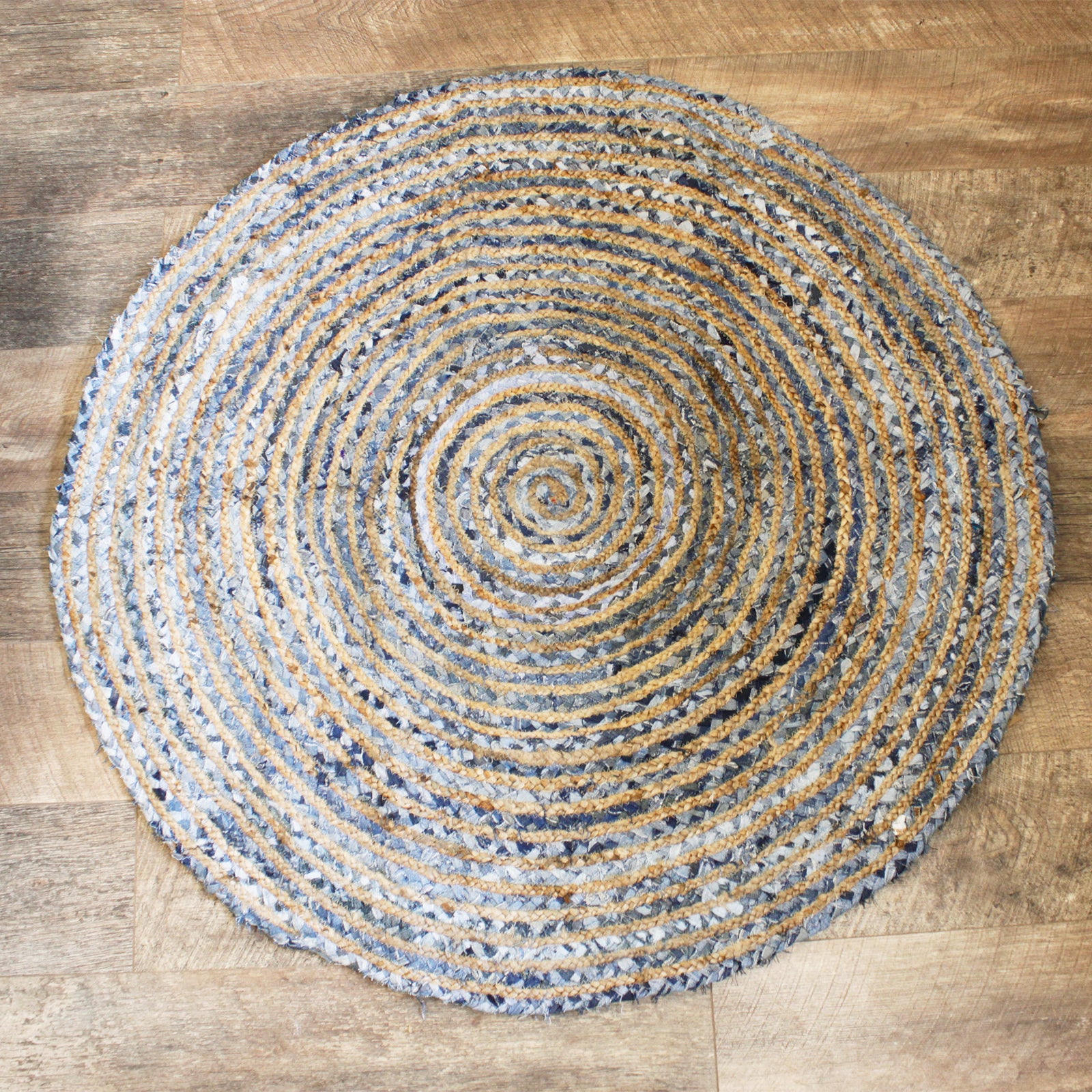 Round Jute and Recycled Cotton Rugs