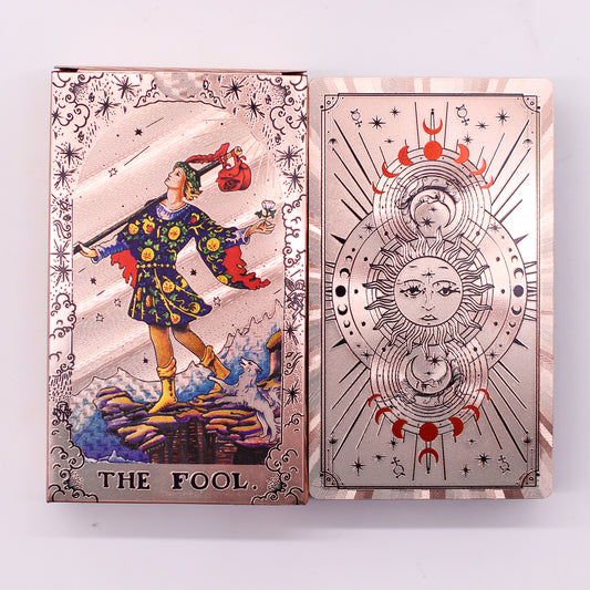 Rose Gold Foil Tarot Card Set – Moon Phase – with Booklet