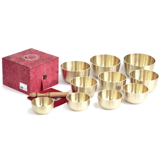 Set of 10 Singing Metal Bowls - Underground Allure