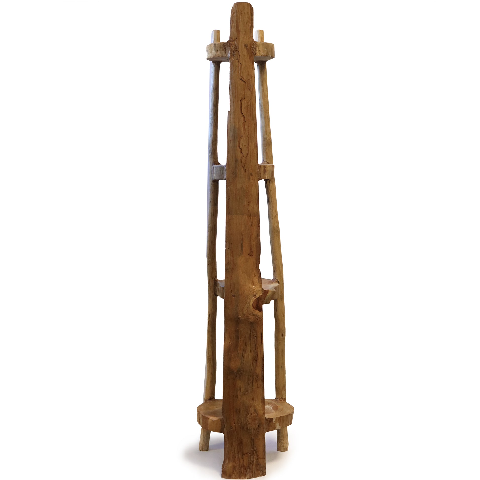 Natural Teak Corner Unit 4 Shelves