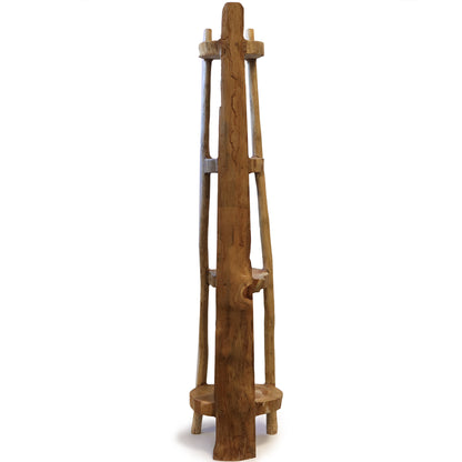 Natural Teak Corner Unit 4 Shelves