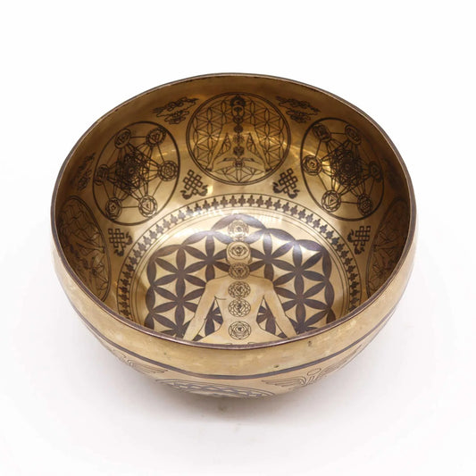 Tibetan Healing Engraved Bowl - Underground Allure