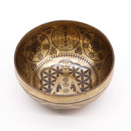 Tibetan Healing Engraved Bowl  - 7 Chakra