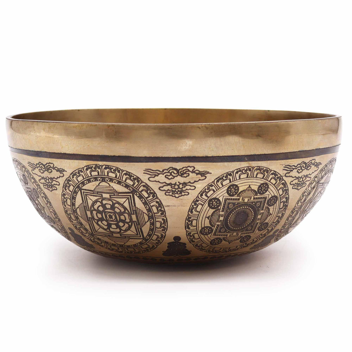Tibetan Healing Engraved Bowl - 7 Chakra & Flower of Life - Underground Allure