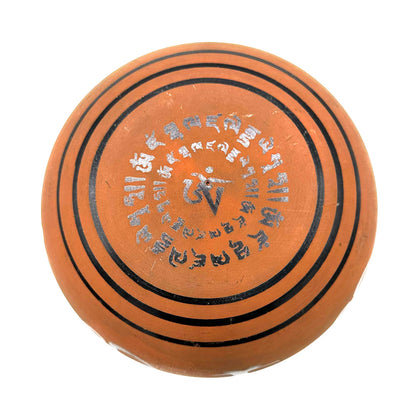 Overview Earth Powder Singing Bowl - Clay Om Buddha - 16cm