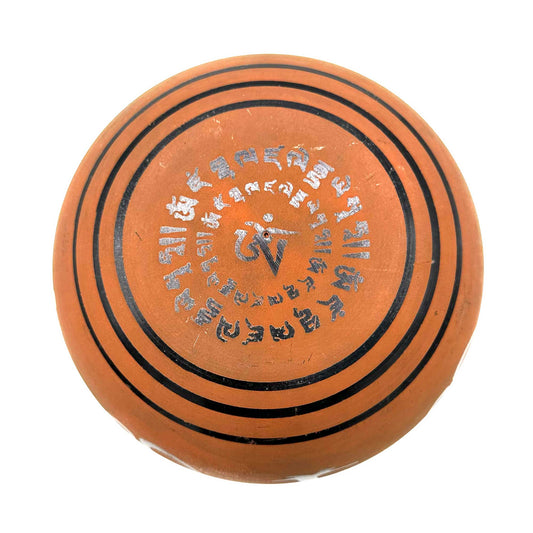 Overview Earth Powder Singing Bowl - Clay Om Buddha - 16cm