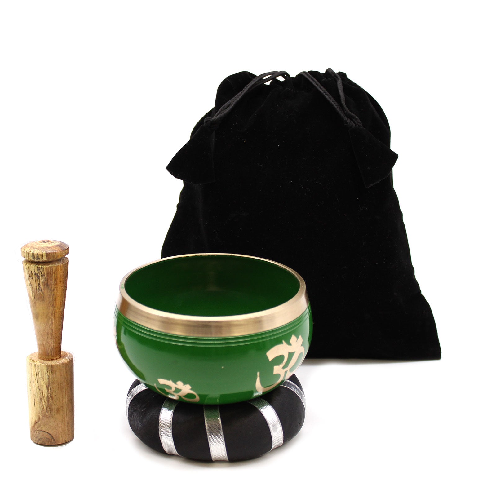 green singing bowl with black bag Underground Allure Essex, UK
