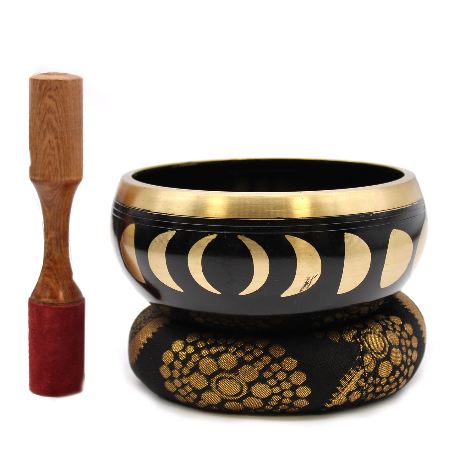 black singing bowl on white back ground