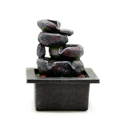 Tabletop Water Feature - 20cm - Cascading Pots on a white background